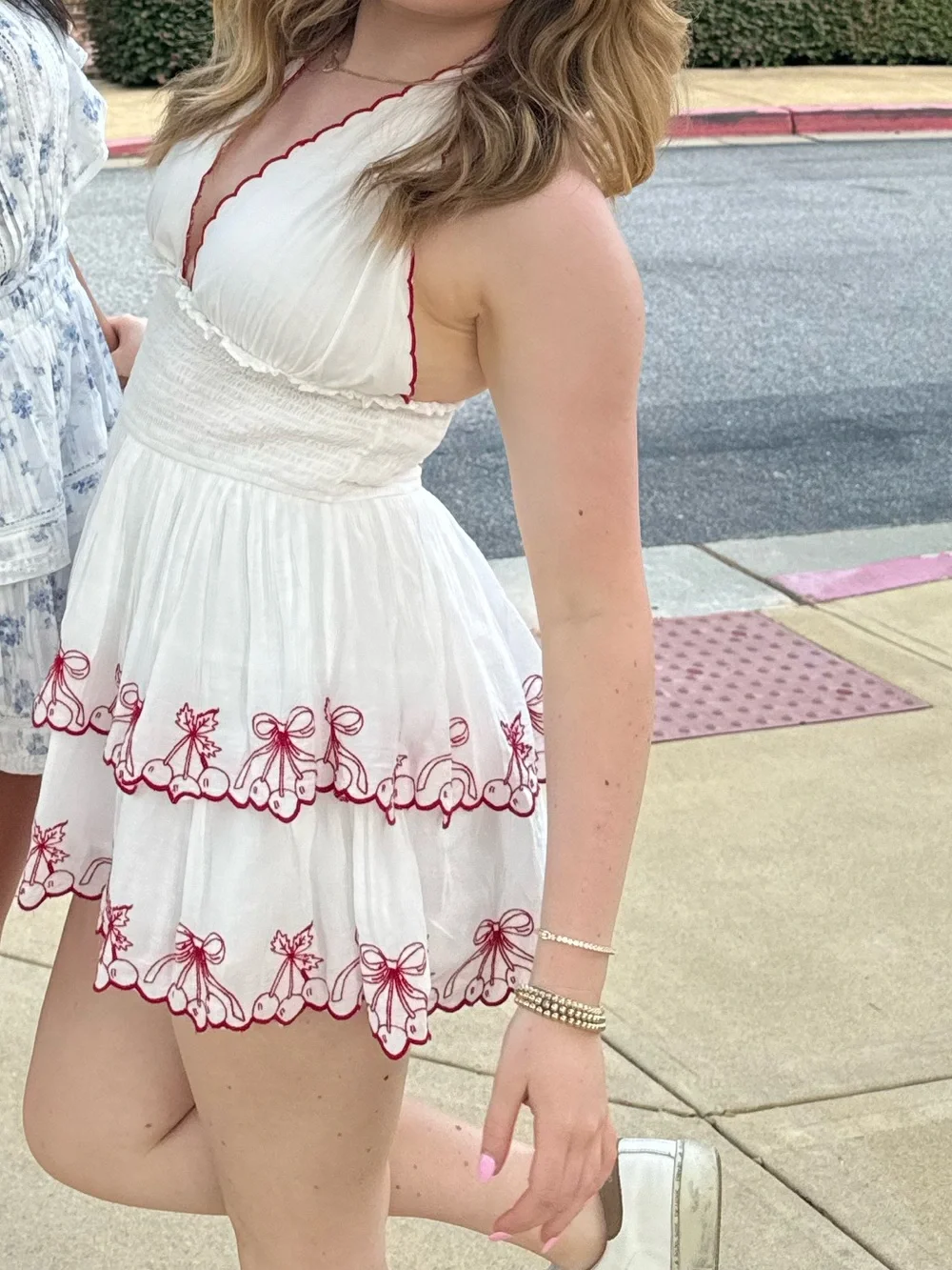 LoveShackFancy White Halter Cherry Dress - Picture 5 of 6